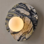 Elyra Layered Stone Globe Wall Sconce