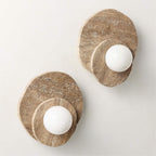 Elyra Layered Stone Globe Wall Sconce