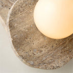 Elyra Layered Stone Globe Wall Sconce