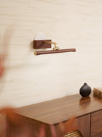 Walnut Color Linear LED Wall Light