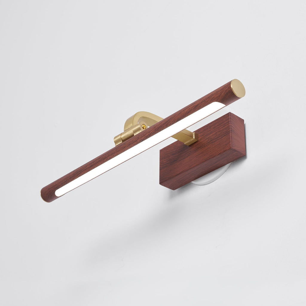 Walnut Color Linear LED Wall Light