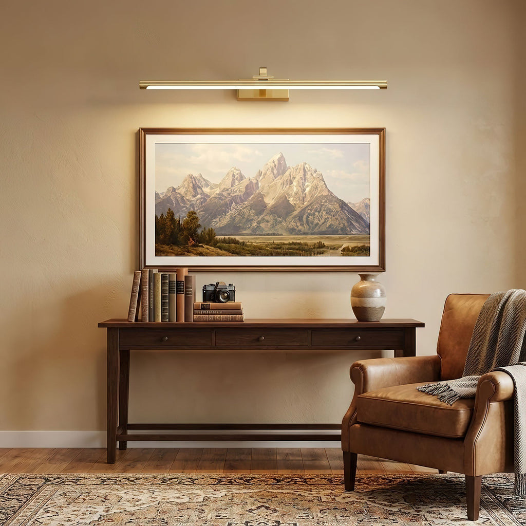 Walnut Color Linear LED Wall Light
