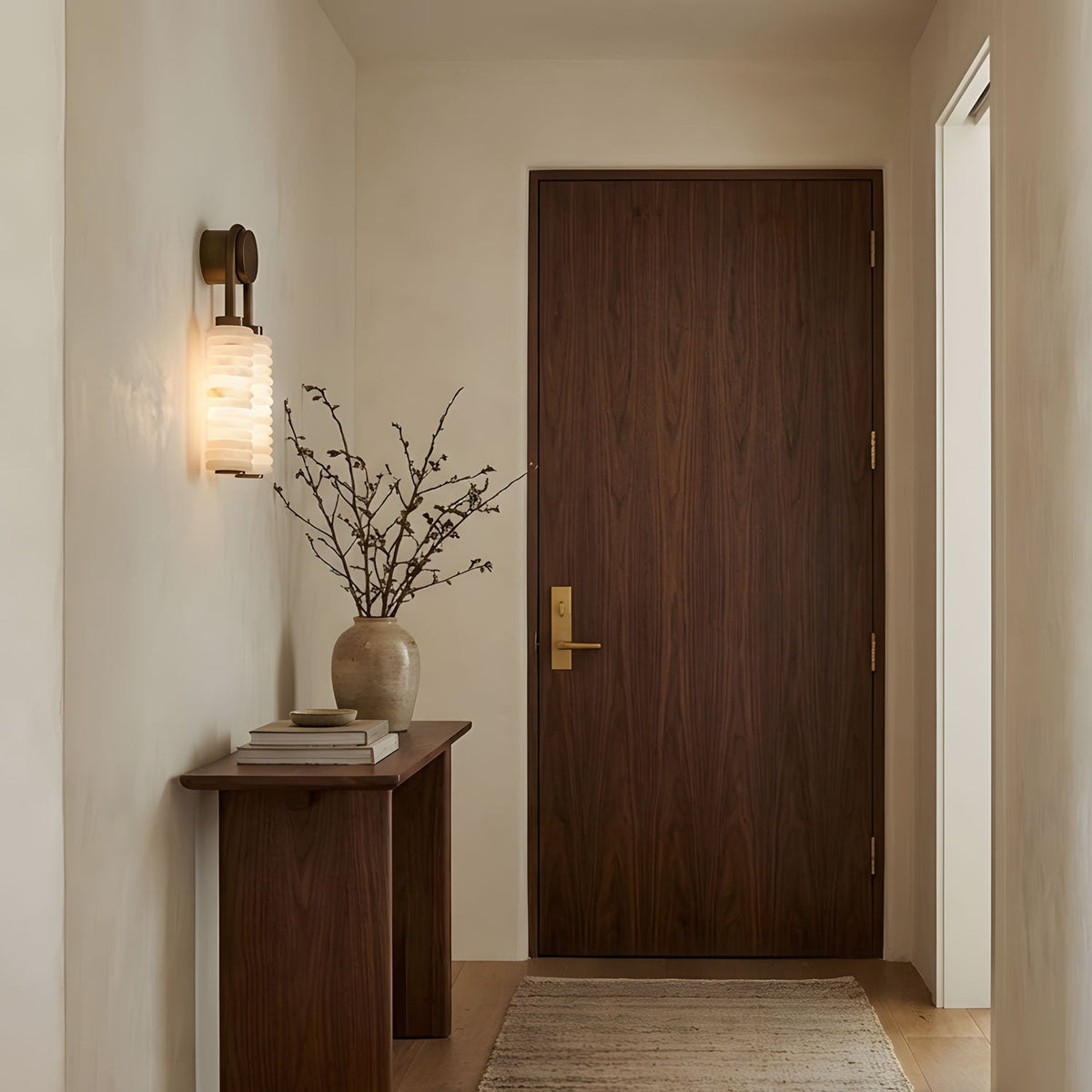 Calla Ribbed Alabaster Sconce