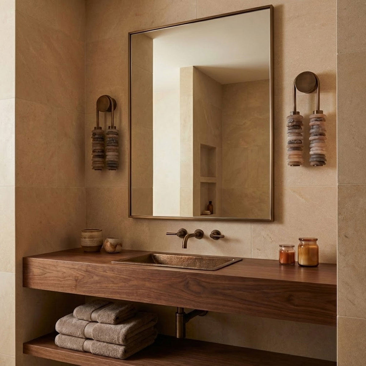 Calla Ribbed Alabaster Sconce