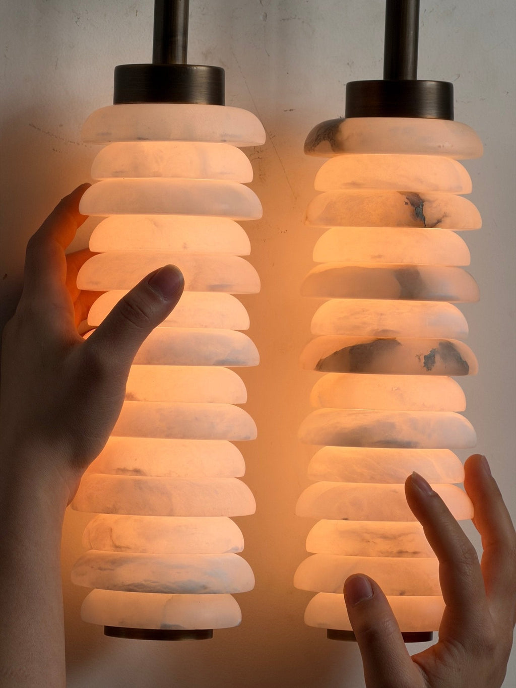 Calla Ribbed Alabaster Sconce