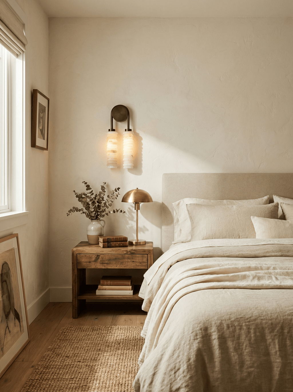 Calla Ribbed Alabaster Sconce
