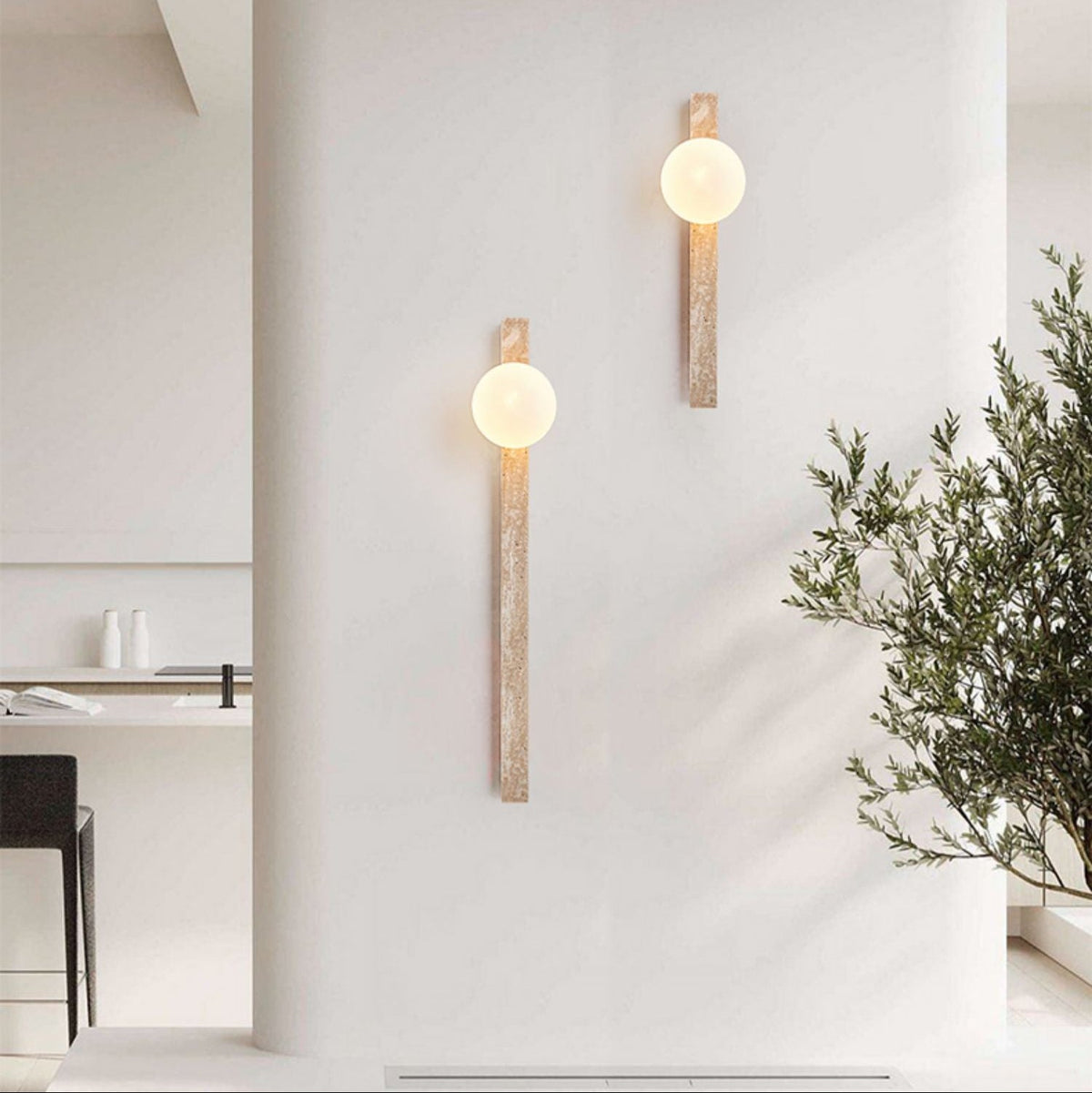 Travertine Stripe Wall Sconce