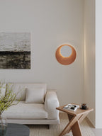 Abstract Circular Crescent Wall Sconce