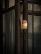 Alabaster Obelisk Double Alabaster Sconce