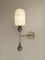 Alabaster Obelisk Double Alabaster Sconce