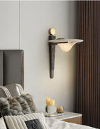 Aurelian Crest Alabaster Wall Sconce