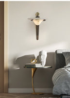 Aurelian Crest Alabaster Wall Sconce