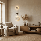 Dual Disc Travertine Wall Sconce