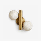 Duo Alabaster Globe Wall Sconce