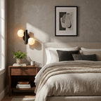 Duo Alabaster Globe Wall Sconce