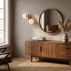 Duo Alabaster Globe Wall Sconce