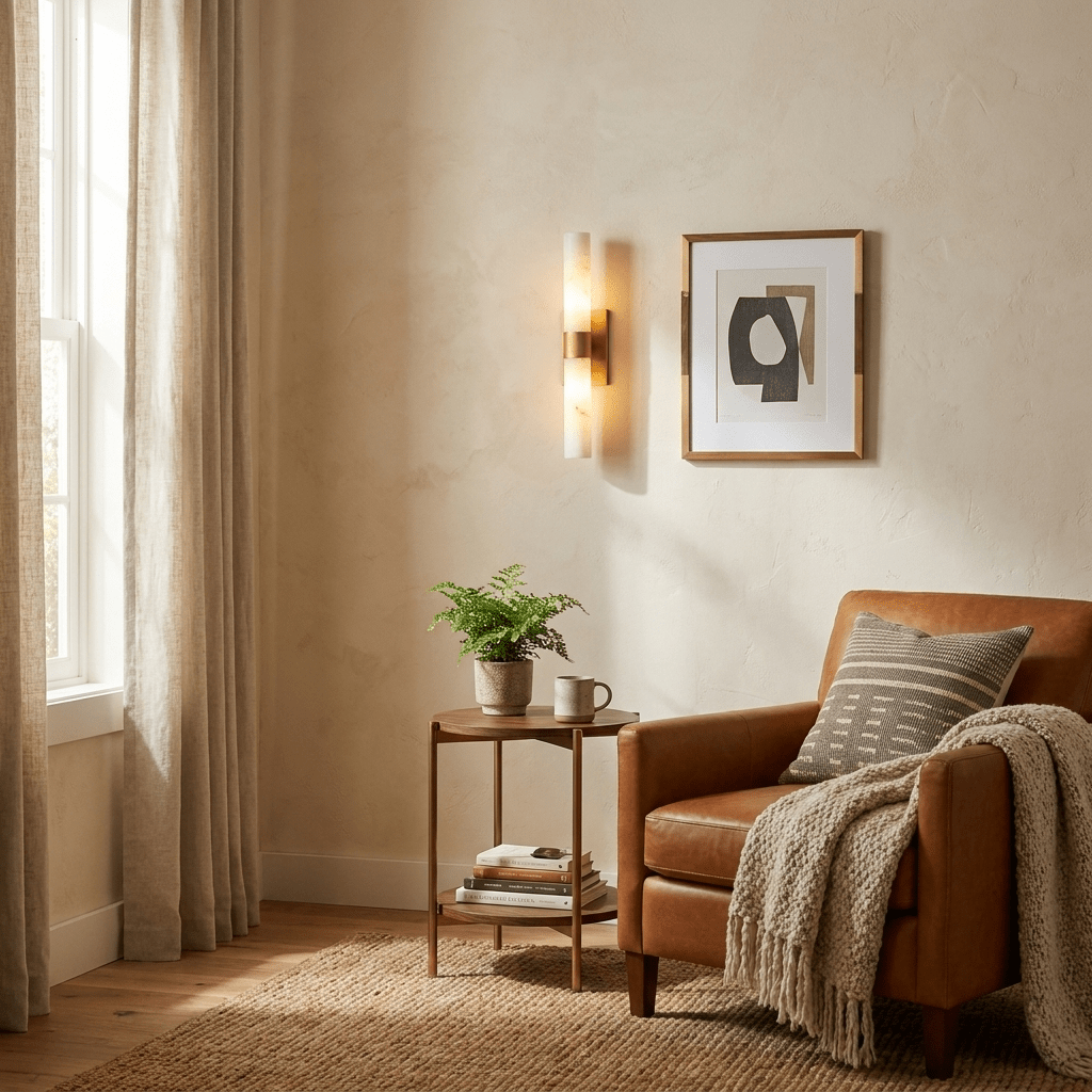 Elaris Alabaster Tube Wall Sconce