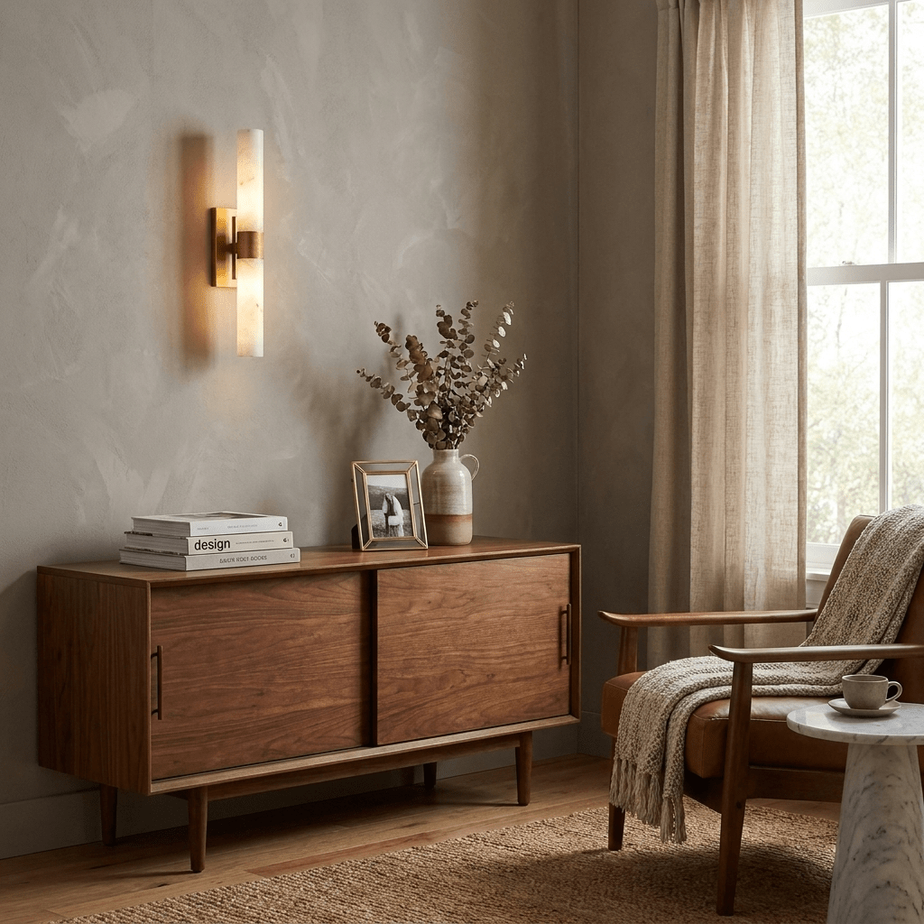 Elaris Alabaster Tube Wall Sconce