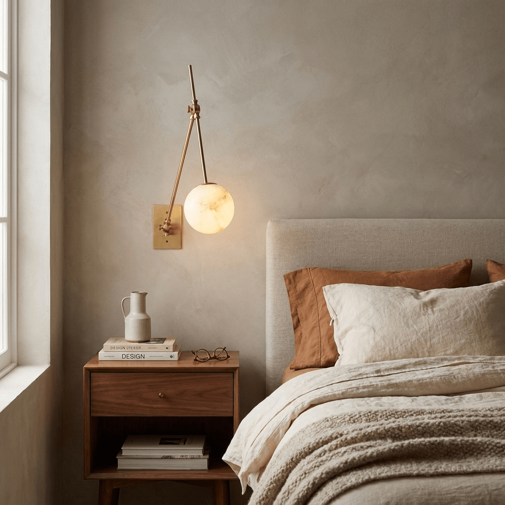 Avelor Alabaster Adjustable Wall Sconce
