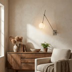 Avelor Alabaster Adjustable Wall Sconce