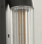 Aurevane Ribbed Glass Wall Sconce