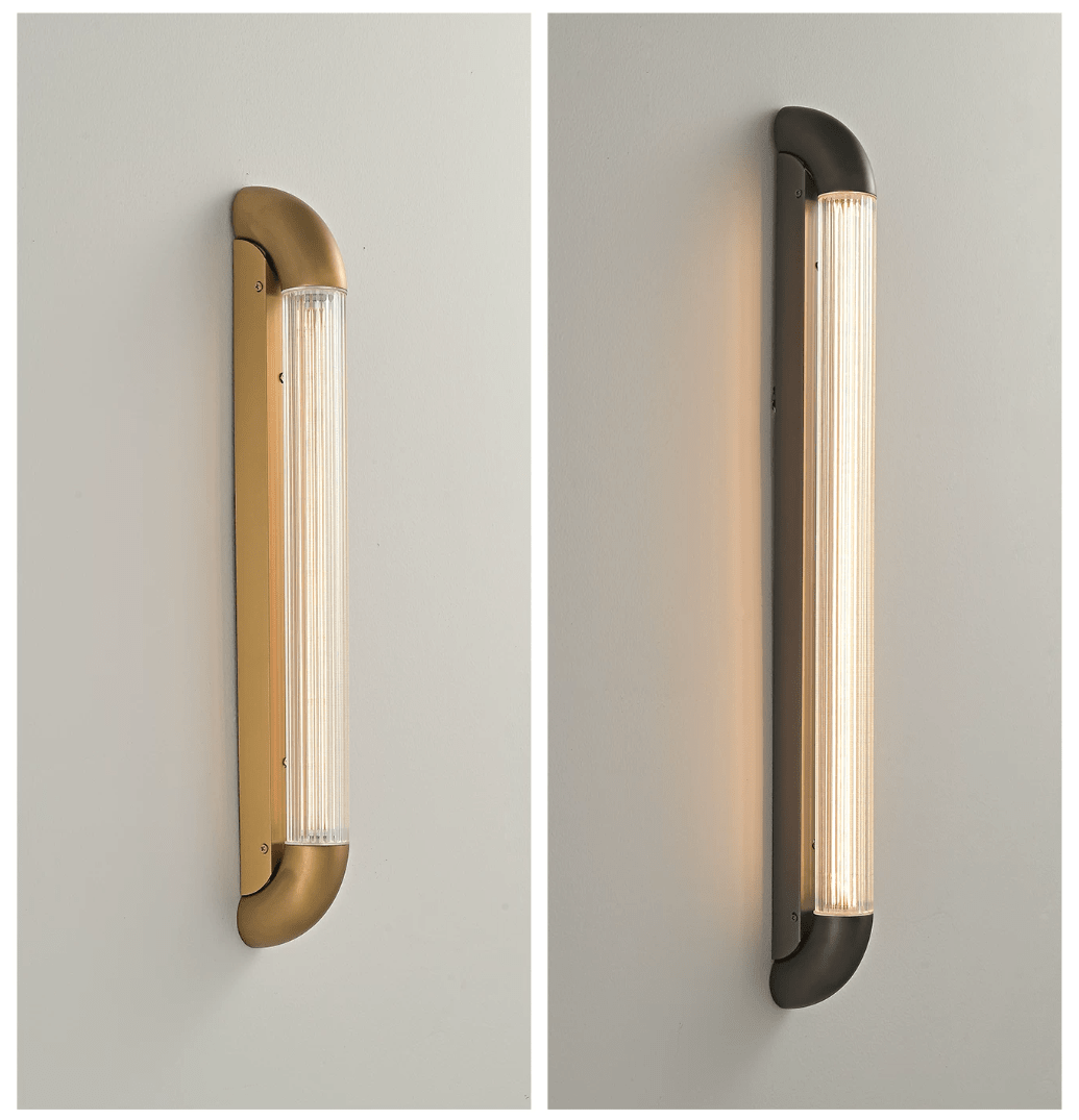 Aurevane Ribbed Glass Wall Sconce