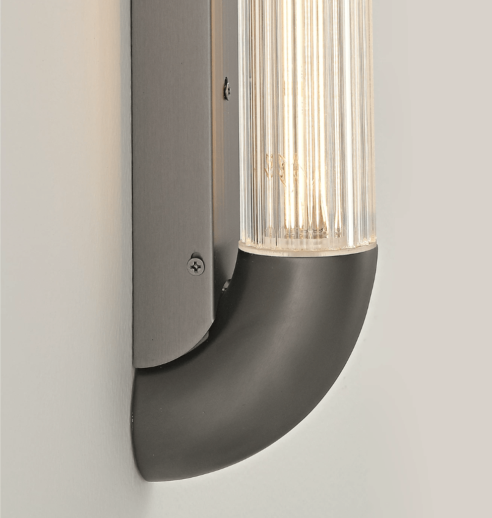 Aurevane Ribbed Glass Wall Sconce