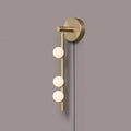 Brass Glass Tube Plug-in Wall Lamp
