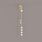 Brass Glass Tube Plug-in Wall Lamp