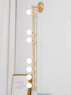 Brass Glass Tube Plug-in Wall Lamp
