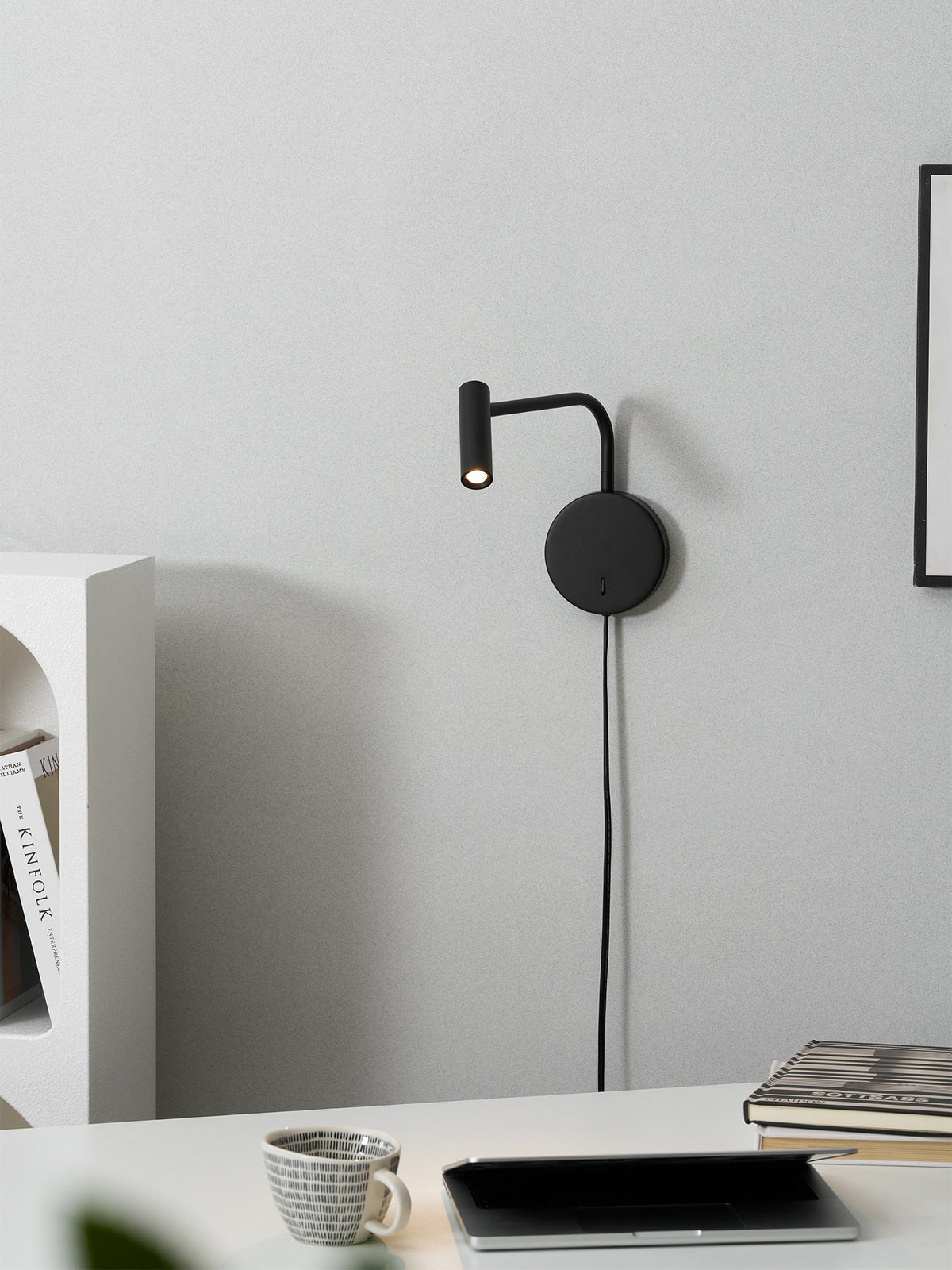 Minimalist Disc Plug-in Wall Sconce