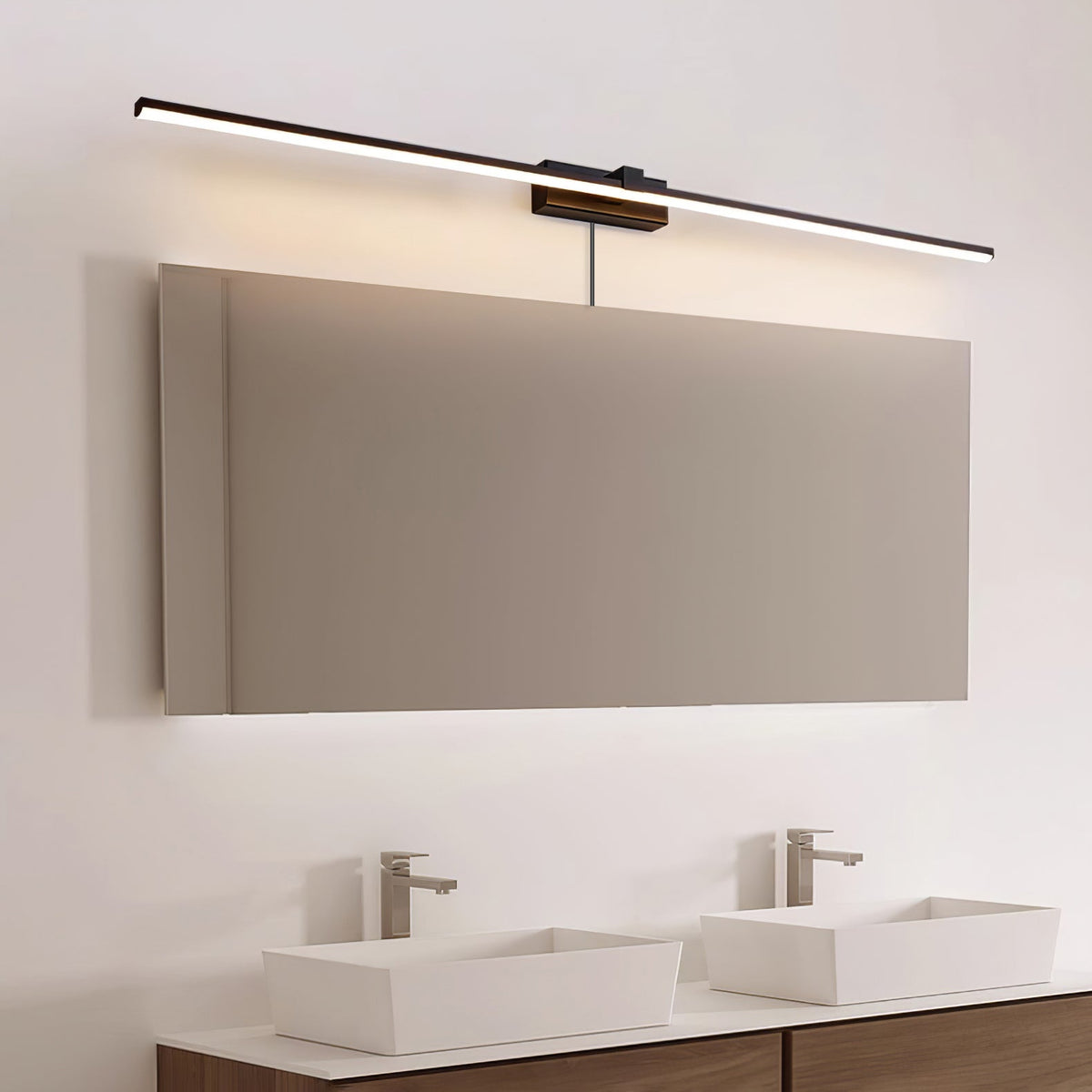 Linear Mirror Plug-in Wall Light