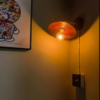 Walnut Flared Wall Light