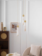 Alabaster Tala Brass Pendant Lamp