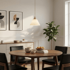 Conical Alabaster Brass Pendant Lamp