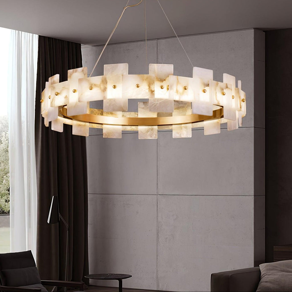 Alabaster Halo Chandelier