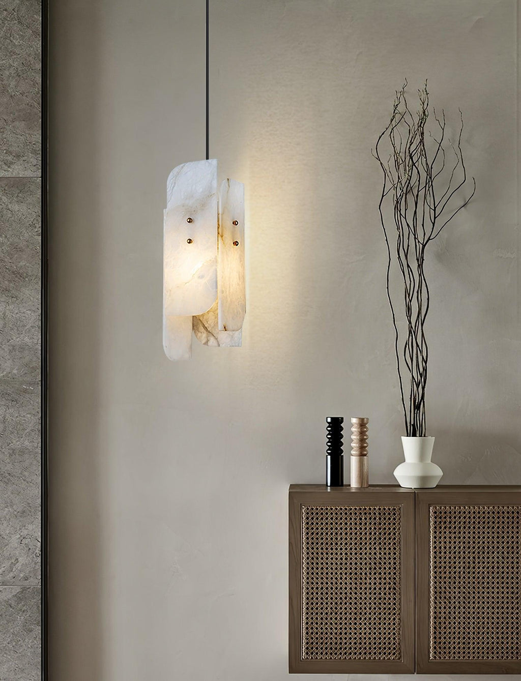 Megalith Mini Alabaster Pendant Light