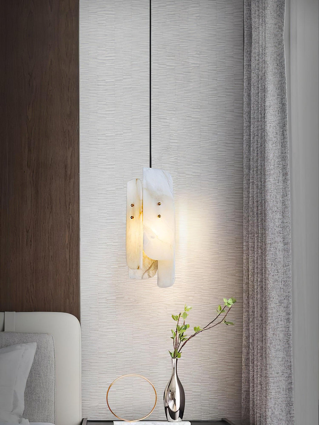 Megalith Mini Alabaster Pendant Light